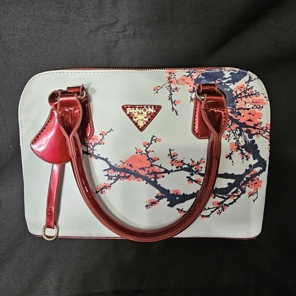 Finon Milano blossom white and red purse - Picture 1 of 9